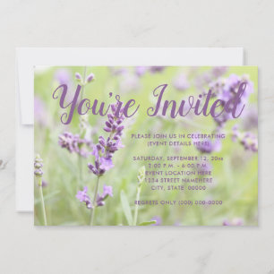 Flowering Lavender Invitation
