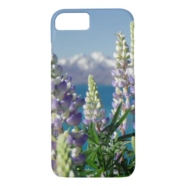 Flowering Lupine New Zealand Landscape Case-Mate iPhone Case (Back)