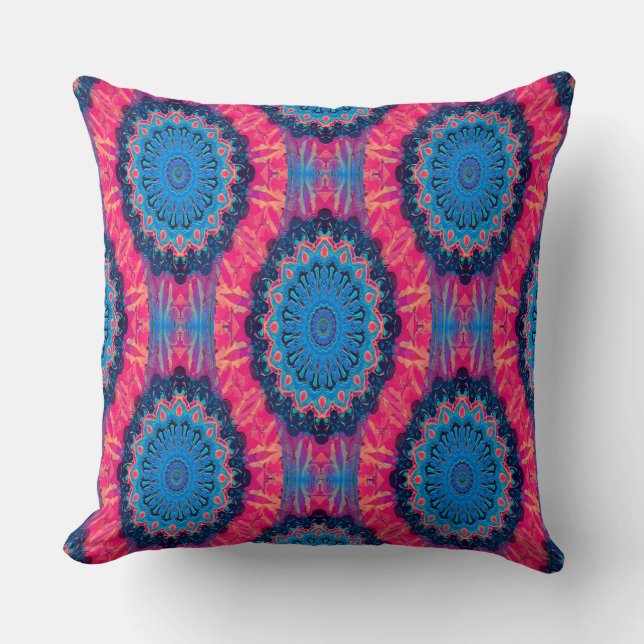 Flowering Mandalas..... Throw Pillow (Front)