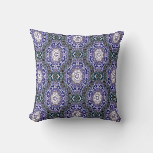 Flowering Mandalas.... Throw Pillow (Front)