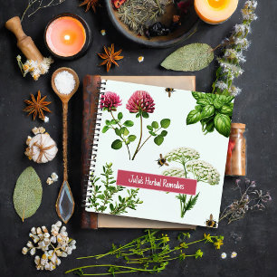 Flowering Medicinal Herbs Custom Notebook
