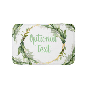 Flowering Olive Tree Branches Bath Mat
