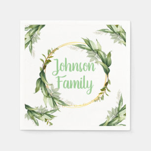 Flowering Olive Tree Branches  Napkin
