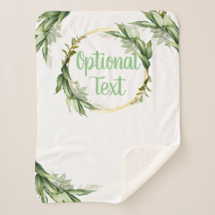 Flowering Olive Tree Branches  Sherpa Blanket