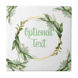 Flowering Olive Tree Branches Tile