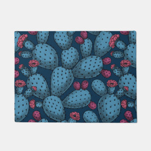 Flowering opuntia doormat