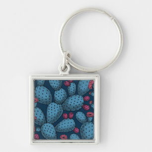 Flowering opuntia keychain