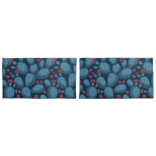 Flowering opuntia pillowcase