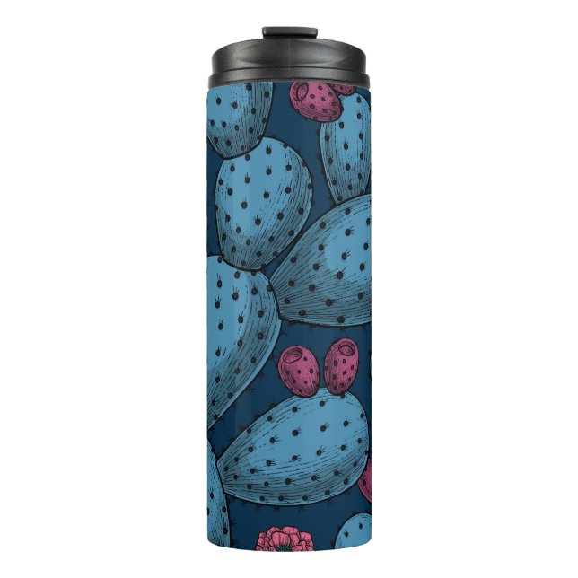 Flowering opuntia thermal tumbler (Front)