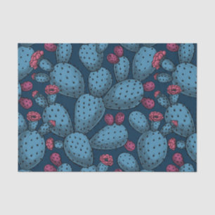 Flowering opuntia tissue paper