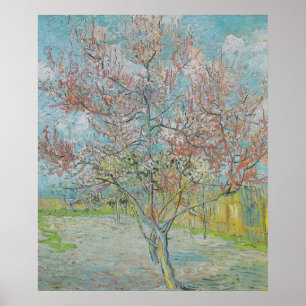 Flowering Peach Tree Poster
