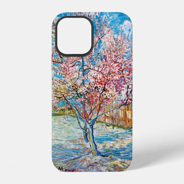 Flowering Peach Tree, Van Gogh iPhone Case (Back)