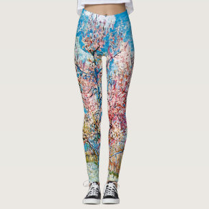 Flowering Peach Tree, Van Gogh Leggings