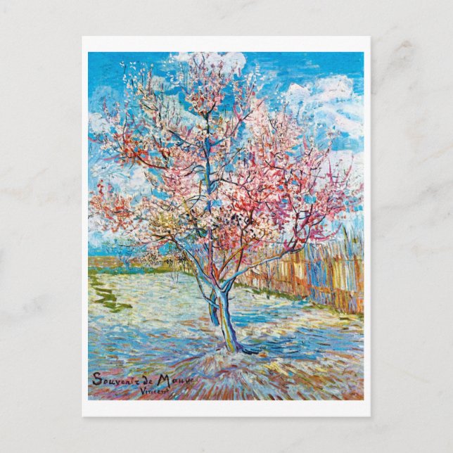 Flowering Peach Tree, Van Gogh Postcard (Front)
