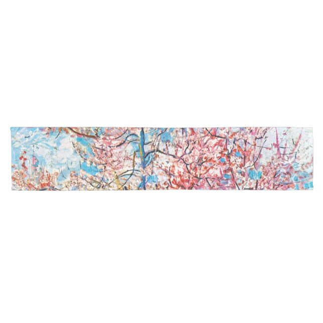 Flowering Peach Tree, Van Gogh Short Table Runner (Horizontal)