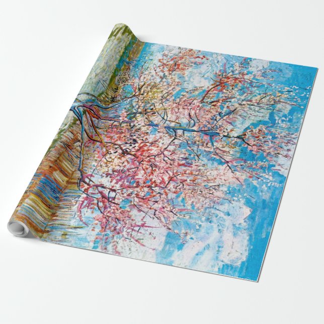 Flowering Peach Tree, Van Gogh Wrapping Paper (Unrolled)