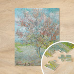 Flowering Peach Tree | Vincent van Gogh Jigsaw Puzzle<br><div class="desc">Flowering Peach Tree (1888) by Dutch post-impressionist artist Vincent van Gogh. Original artwork is an oil on canvas depicting a beautiful landscape of blossoming pink trees.

Use the design tools to add custom text or personalize the image.</div>