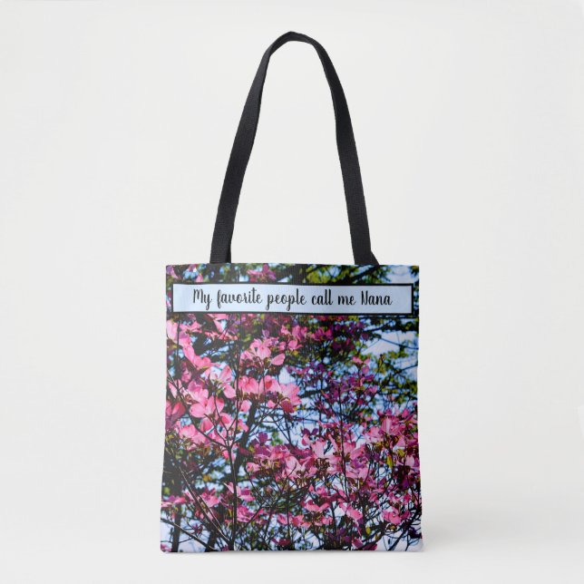Flowering pink Dogwood tree gift for her Tote Bag (Front)