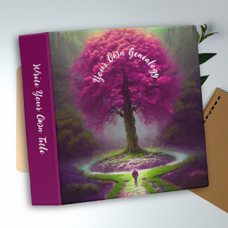 Flowering Pink Fantasy Tree Genealogy Binder
