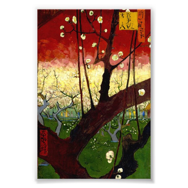 Flowering Plum Tree after Hiroshige by Van Gogh Photo Print (Front)