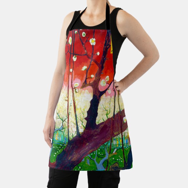 Flowering Plum Tree (after Hiroshige), Van Gogh Apron (Insitu)