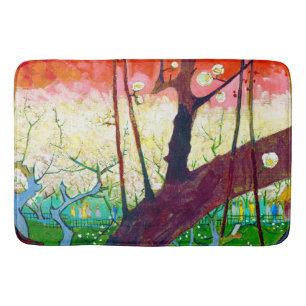 Flowering Plum Tree (after Hiroshige), Van Gogh Bath Mat