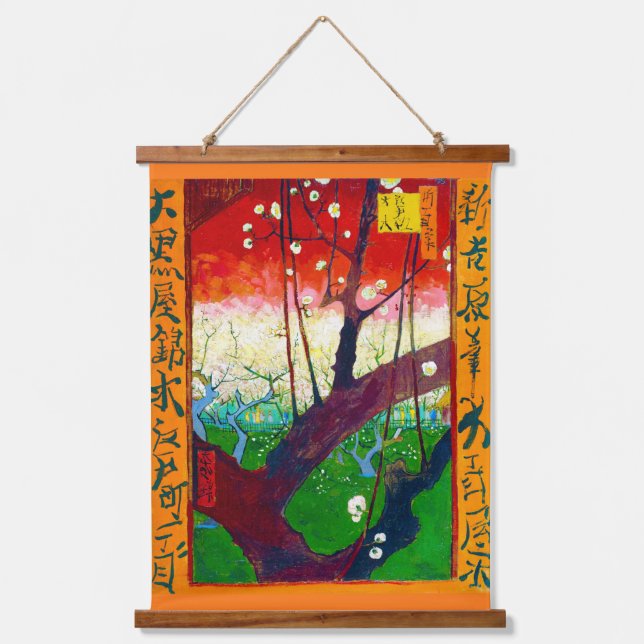 Flowering Plum Tree (after Hiroshige), Van Gogh Hanging Tapestry (Front)