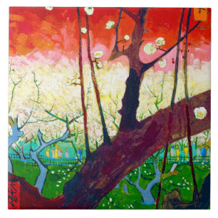 Flowering Plum Tree (after Hiroshige), Van Gogh Tile