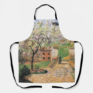 Flowering Plum Tree, Eragny Camille Pissarro   Apron