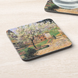 Flowering Plum Tree, Eragny Camille Pissarro Coaster