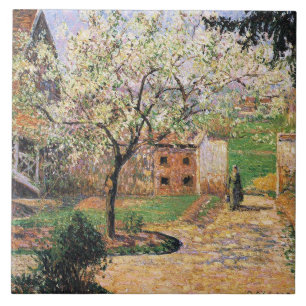 Flowering Plum Tree, Eragny Camille Pissarro Tile