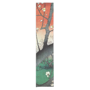Flowering Plum Tree, Hiroshige Short Table Runner