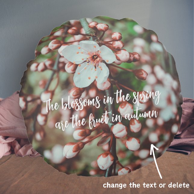 Flowering Plum Tree  Round Pillow (Creator Uploaded)