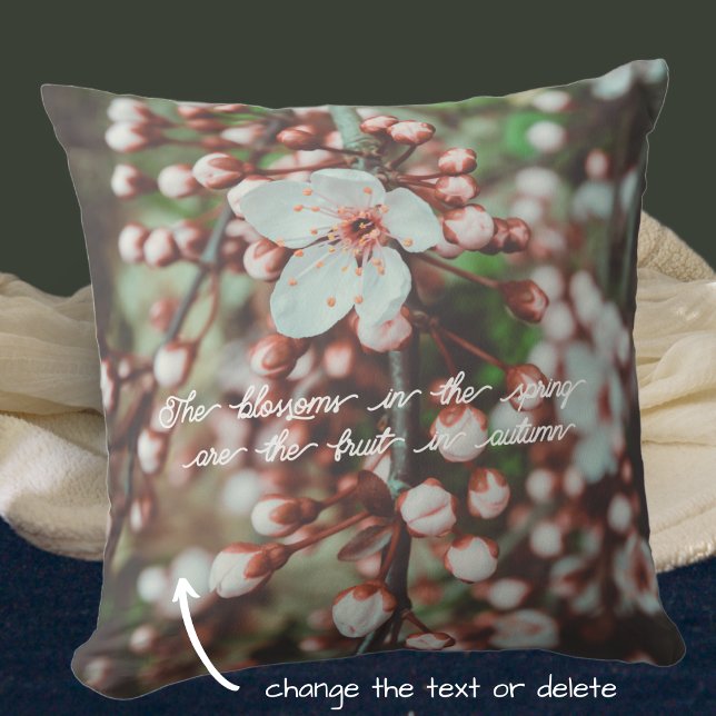 Flowering Plum Tree  Throw Pillow (Creator Uploaded)