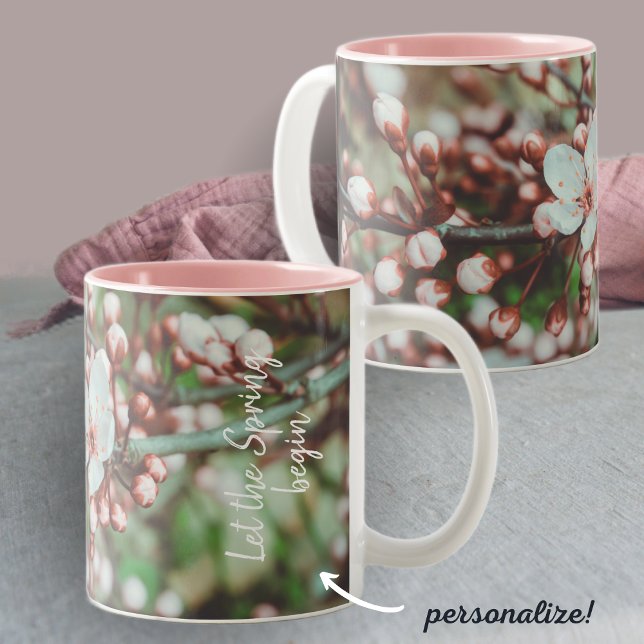 Flowering Plum Tree  Two-Tone Coffee Mug (Creator Uploaded)