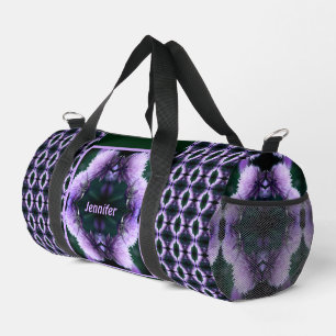 Flowering Purple Allium Abstract Personalized Duffle Bag