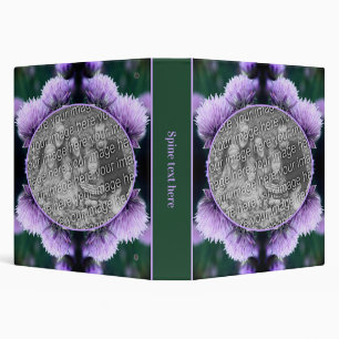 Flowering Purple Scallion Frame Add Your Own Photo Binder