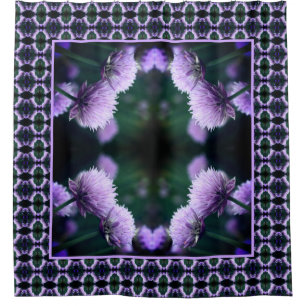 Flowering Purple Scallion Onion Abstract
