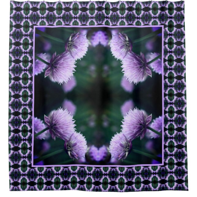 Flowering Purple Scallion Onion Abstract (Front)