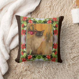 Flowering Quince Blossoms Create Your Own Photo Throw Pillow