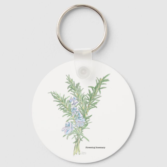 Flowering Rosemary Keychain (Front)