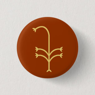 Flowering Sedge 1 Inch Round Button