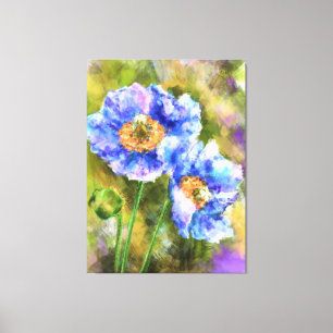 Flowering Spring Flowers Abstract Art Painting  Canvas Print