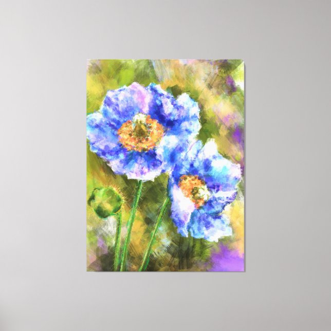 Flowering Spring Flowers Abstract Art Painting  Canvas Print (Front)