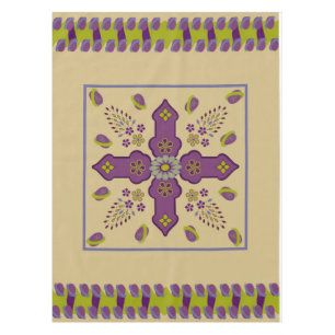 Flowering Spring of Life egg ribbon tablecloth