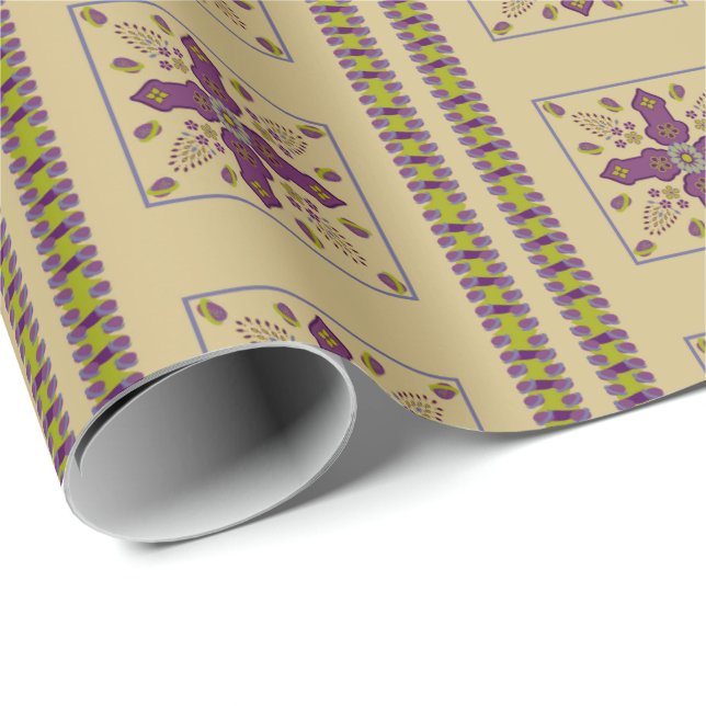 Flowering Spring of Life Tyvek gift wrap (Roll Corner)
