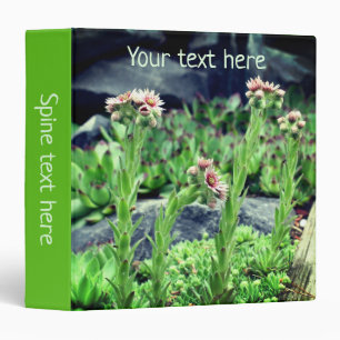 Flowering Succulents Personalized Binder