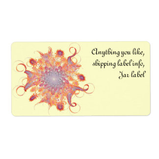 Flowering Sun Fractal Label