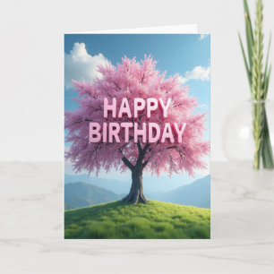 Flowering Tree Birthday Card
