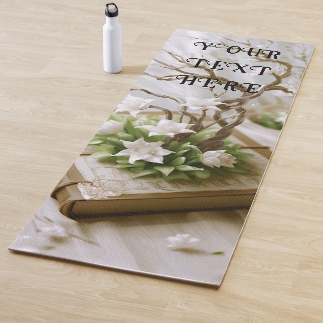 Flowering Tree Growing From a Book Custom Yoga Mat (In Situ)